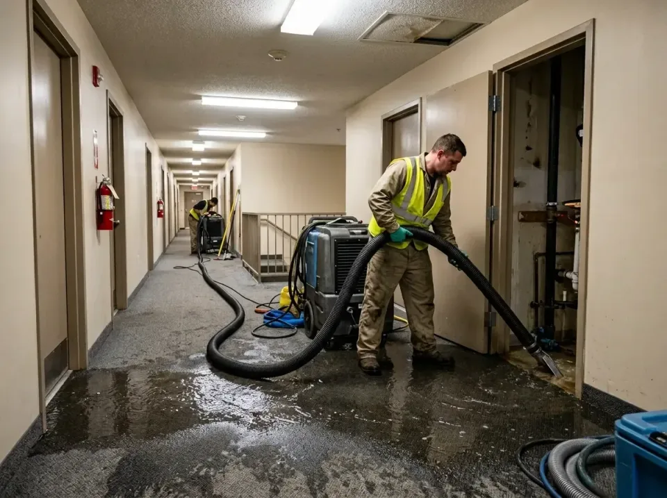multi-unit-apartment-hallway-f-005 — frequently asked questions, Emergency Burst Pipe Water Extraction & Removal in Fort Dod…